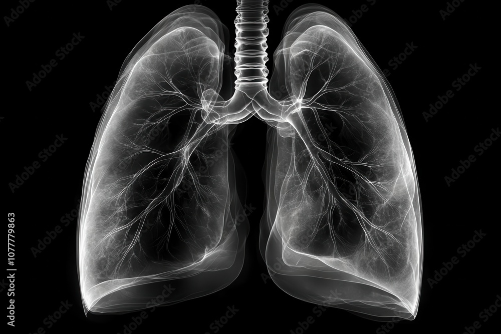 abstract illustration of human lungs in an xray style emphasizing the respiratory systems intricate structure reflecting health and medical concepts in a creative visual abstract illustration of human lungs in an xray style emphasizing the respiratory systems intricate structure reflecting health and medical concepts in a creative visual