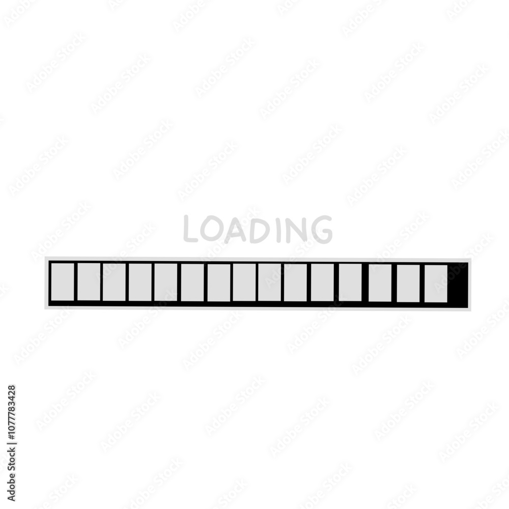 Loading bar vector icon Loading bar vector icon