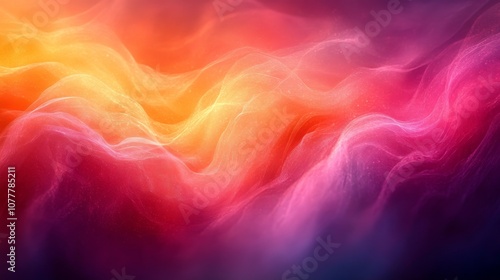 Abstract colorful waves of light with a