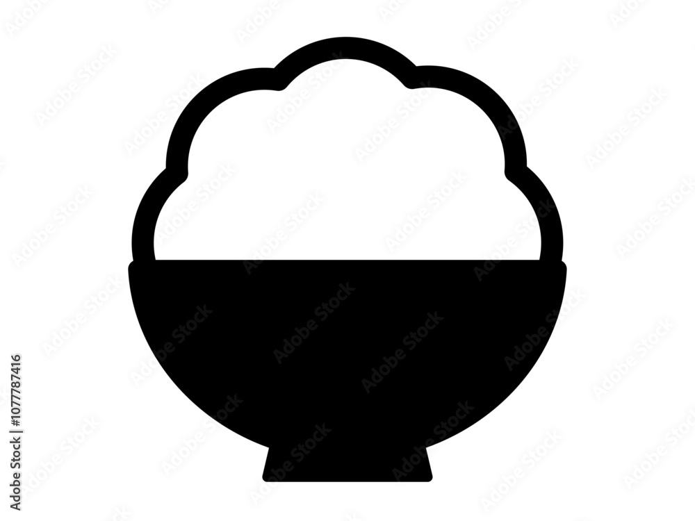 Obraz premium ご飯のアイコン（シルエット）