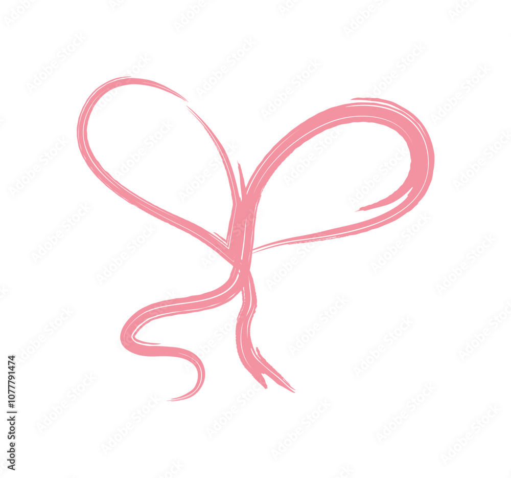 pink bow geometric shape painted pink bow geometric shape painted