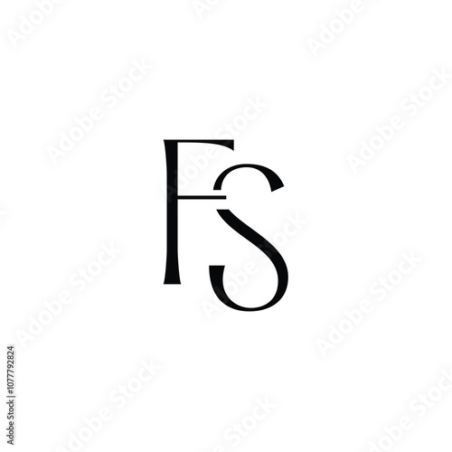 FS monogram logo design letter text name symbol monochrome logotype alphabet character simple logo