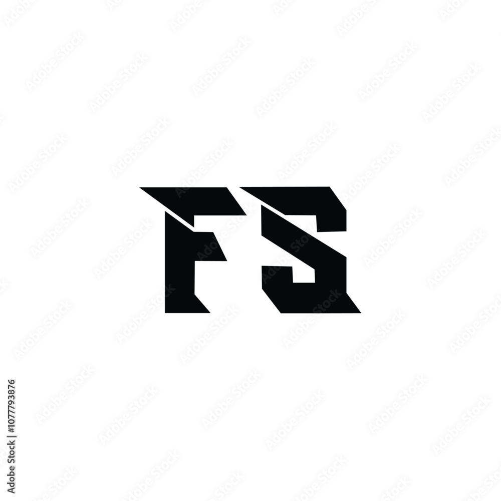 FS monogram logo design letter text name symbol monochrome logotype alphabet character simple logo FS monogram logo design letter text name symbol monochrome logotype alphabet character simple logo