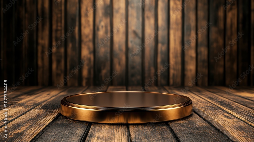 A polished round display pedestal on a wooden floor under warm lighting, perfect for showcasing products, awards, or art pieces, Great for marketing, advertising, or event presentations, A polished round display pedestal on a wooden floor under warm lighting, perfect for showcasing products, awards, or art pieces, Great for marketing, advertising, or event presentations,