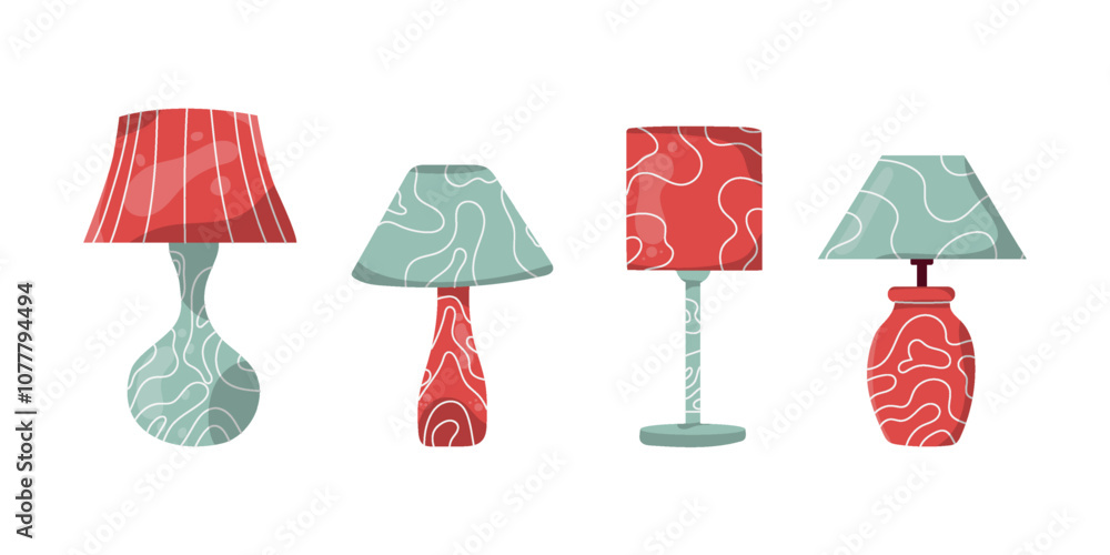 vector illustration of a sleeping lamp vector illustration of a sleeping lamp