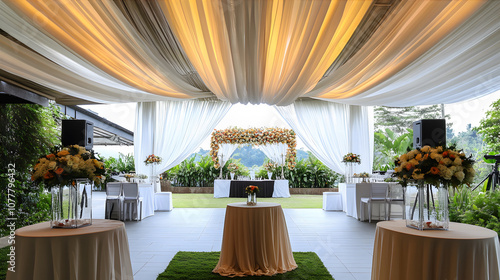 Outdoor Wedding Tent Setup