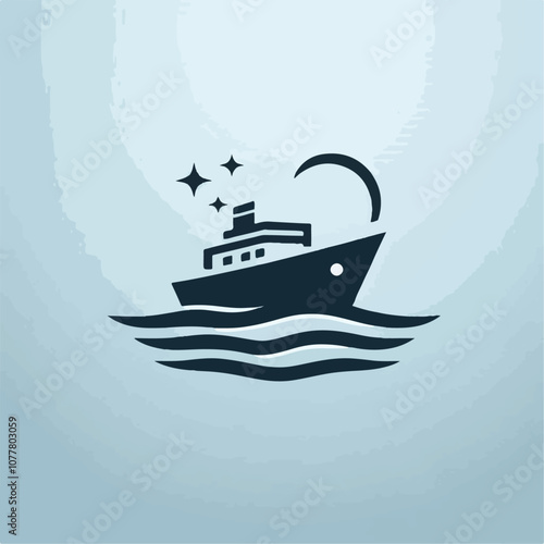 illustration of a ship in the sea