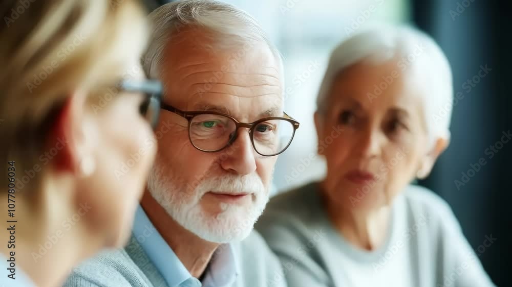 Close-up of Engaged Senior Adults in Discussion, Capturing Wisdom, Experience, and Connection in a Modern Social Setting Close-up of Engaged Senior Adults in Discussion, Capturing Wisdom, Experience, and Connection in a Modern Social Setting