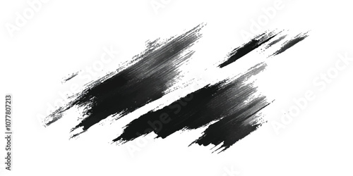 ink brush touch. black ink brush strokes frame. Black ink background painted by brush
