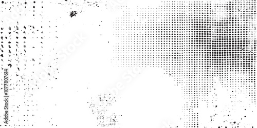 Grunge halftone black dost texture background. halftone pattern dot background texture overlay grunge distress linear vector.

