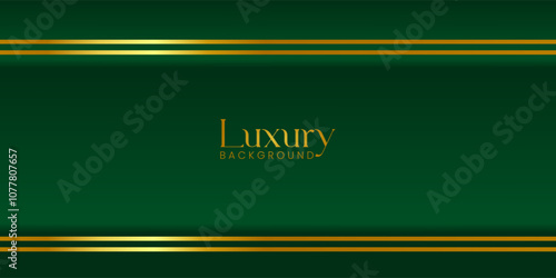 elegant gold lines and green background. Perfect for premium designs, giving a sense of sophistication and exclusivity