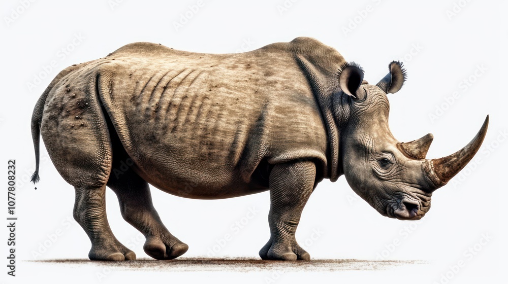 Obraz premium White Rhino Portrait