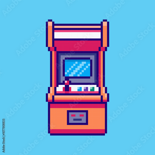 Pixel art arcade machine game asset design
