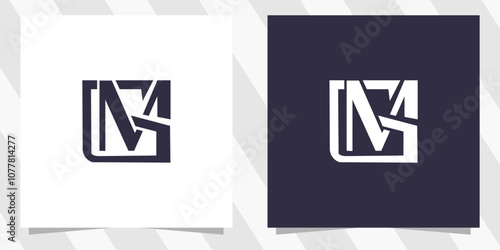 letter mg gm logo design vector