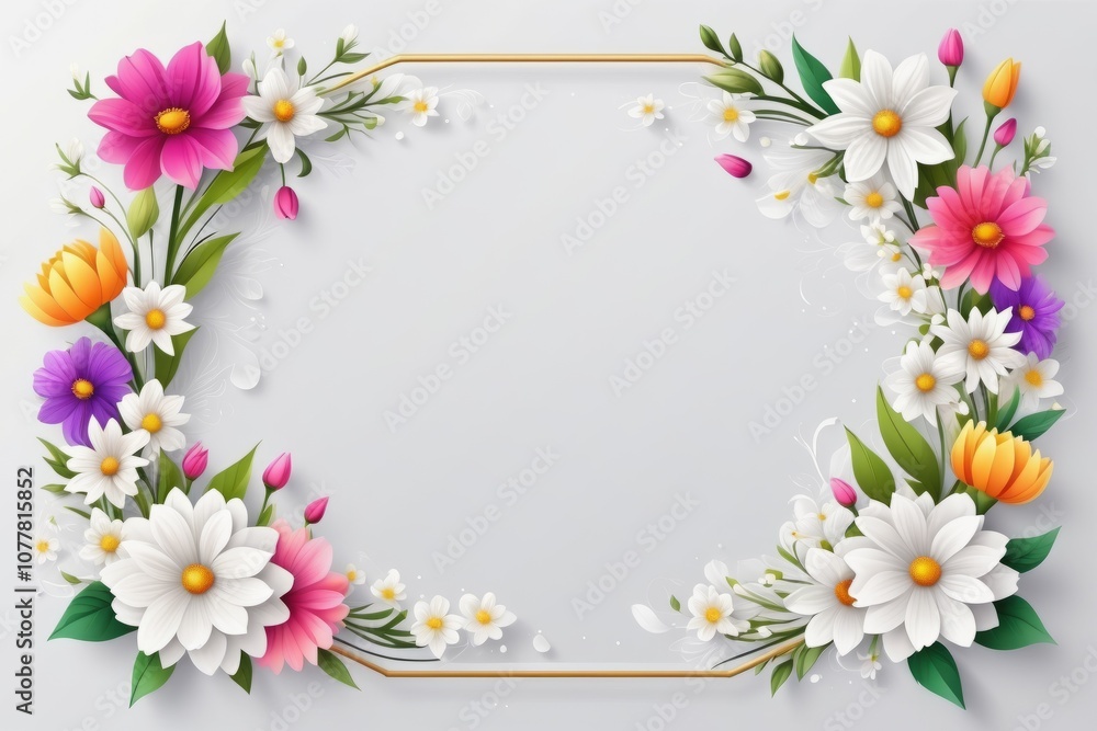 A floral frame with flowers and butterflies, featuring roses, leaves, and a decorative border in a vintage style, perfect for wedding invitations or holiday cards A floral frame with flowers and butterflies, featuring roses, leaves, and a decorative border in a vintage style, perfect for wedding invitations or holiday cards