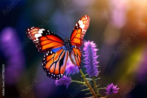 a butterfly fluttering a delicate butterfly flutters its wings c