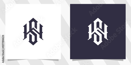 letter ws sw logo design vector