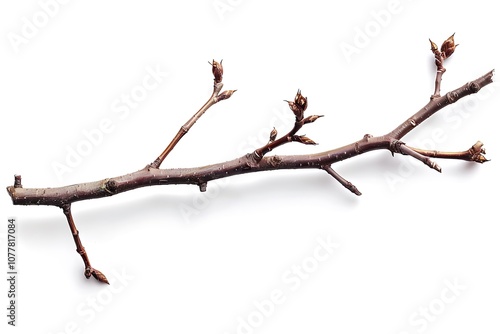 Twig isolated on white background