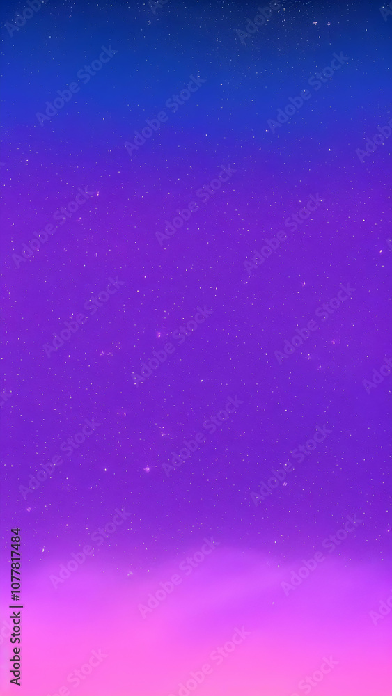 Fototapeta premium Purple gradient mystical moonlight sky with clouds and stars phone background wallpaper, mobile background.