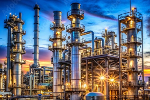 Wallpaper Mural a picture of a factory with the sun setting in the background Torontodigital.ca