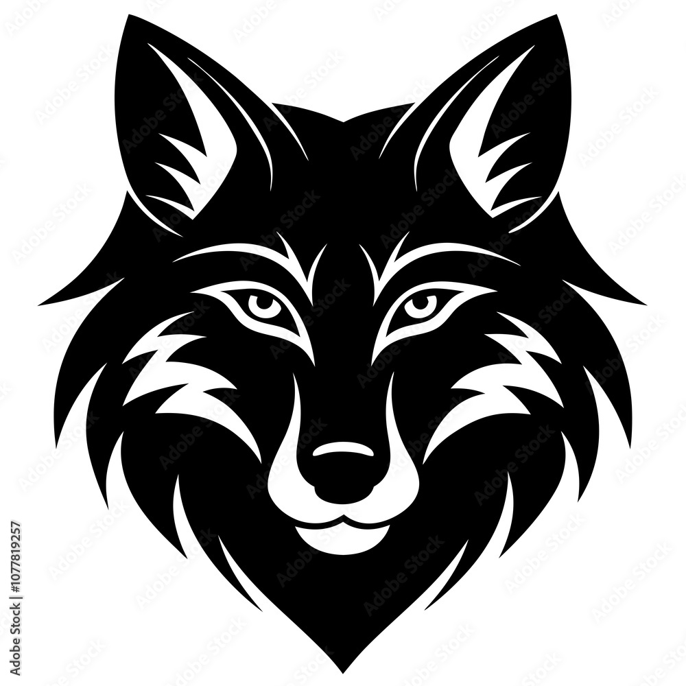 Wolf head vector silhouette art illustration Wolf head vector silhouette art illustration