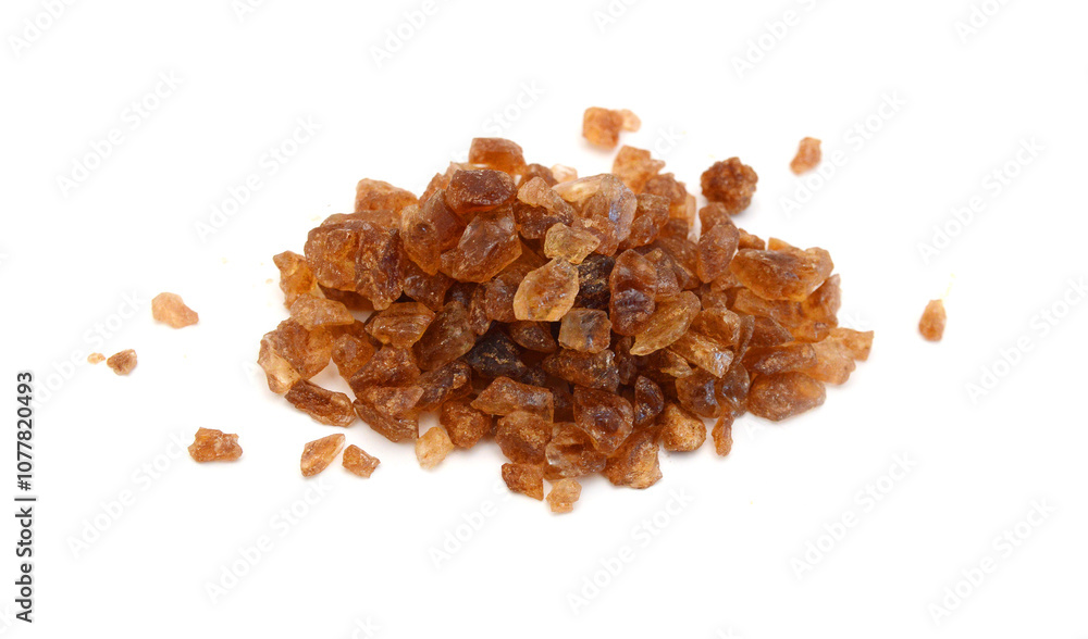 Brown sugar cubes isolated on white background Brown sugar cubes isolated on white background
