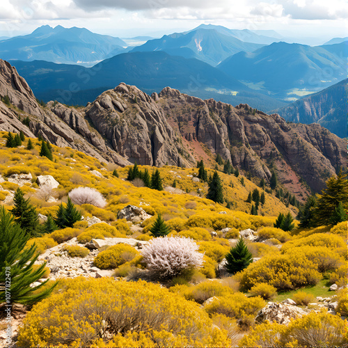 blossomadorned mountains exploring the deciduous batholith landscape ecoregion photo