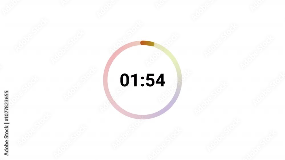 Circle countdown timer animation of 2 minutes on transparent background, 2 minutes circle countdown timer animation with alpha channels, countdown video Circle countdown timer animation of 2 minutes on transparent background, 2 minutes circle countdown timer animation with alpha channels, countdown video