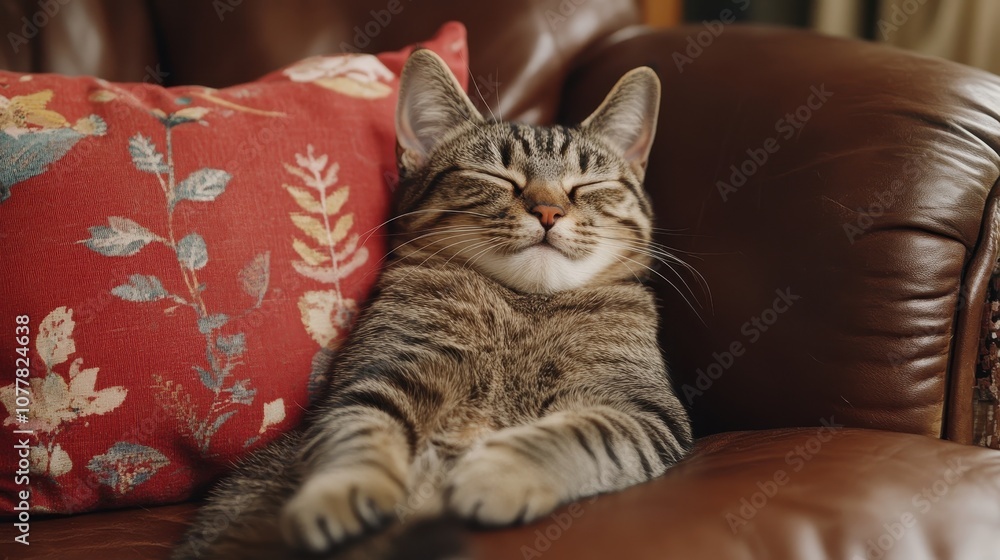Gentle Cat Relaxing in Soft Ambient Light Gentle Cat Relaxing in Soft Ambient Light
