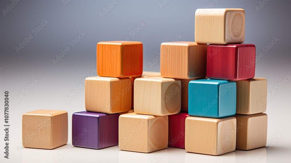 Obraz premium toy blocks on a white background 