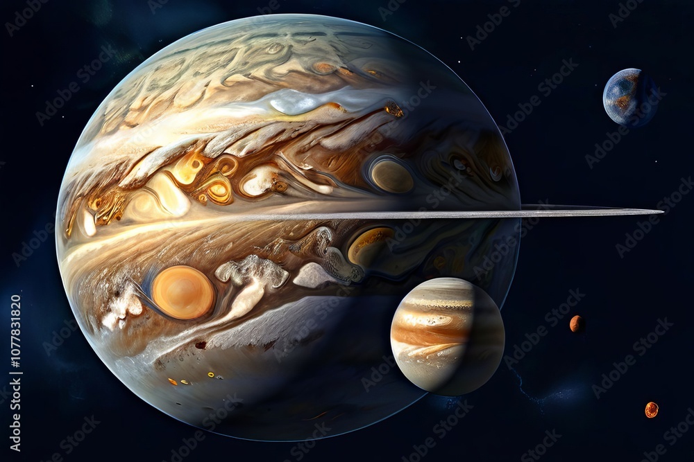 jupiters moons a detailed illustration of jupiters moons with a jupiters moons a detailed illustration of jupiters moons with a
