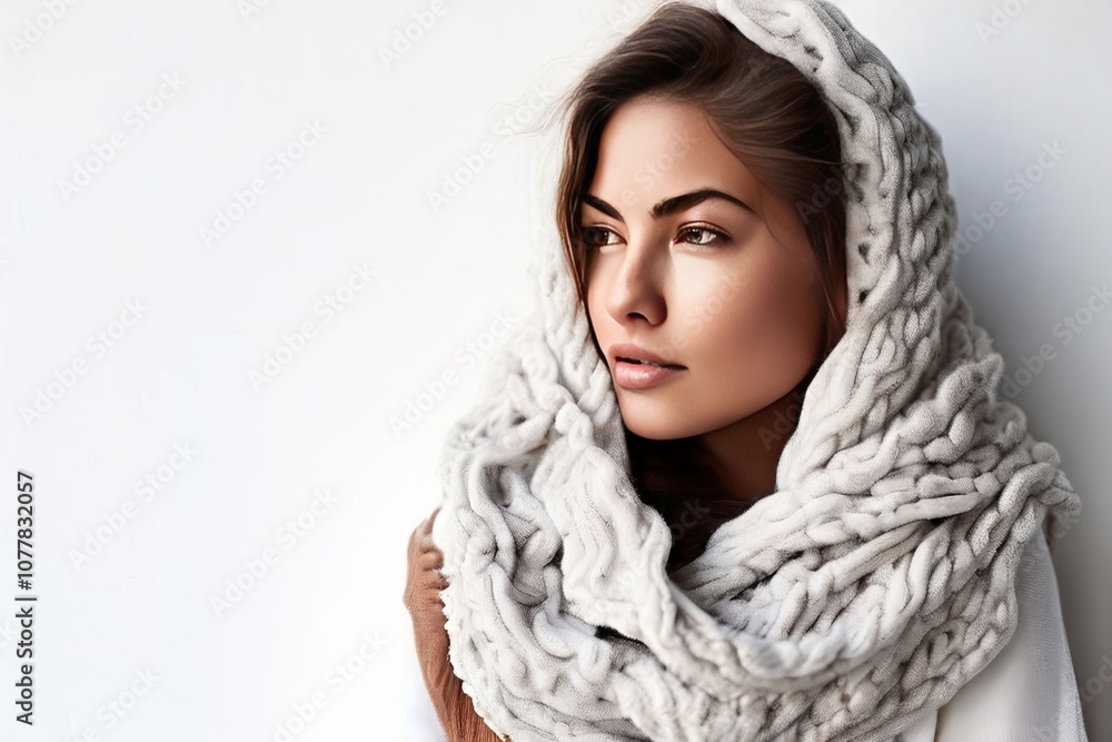 knitted scarf a cozy hand knitted scarf draped over a white surf knitted scarf a cozy hand knitted scarf draped over a white surf