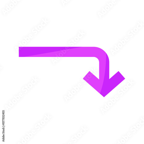 Turn Down Vector Icon