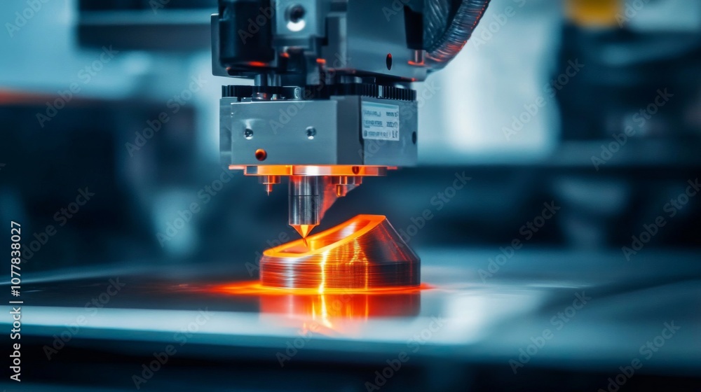 Automated Manufacturing Machine with a Red-Hot Component Automated Manufacturing Machine with a Red-Hot Component