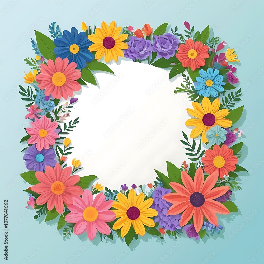 frame with flowers frame with flowers