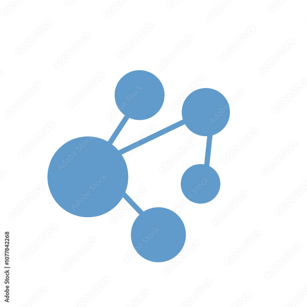 Blue Molecule Icon Blue Molecule Icon