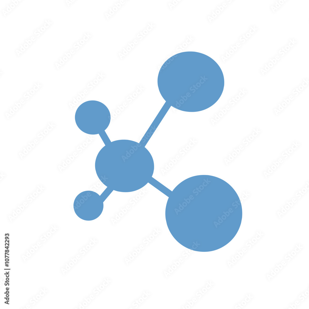 Blue Molecule Icon Blue Molecule Icon