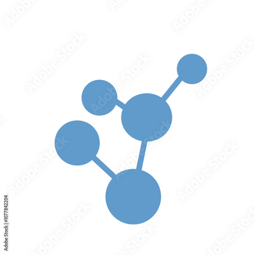 Blue Molecule Icon