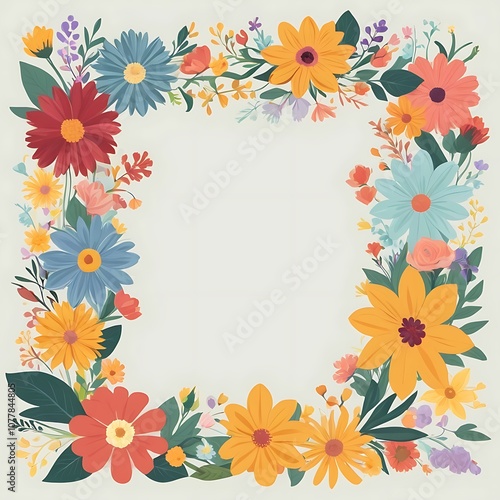 frame with flowers