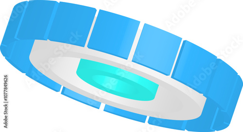 Circle HUD digital interface, 3d element 