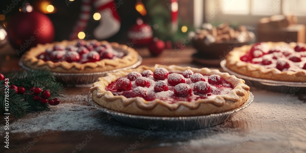 Naklejka premium Freshly Baked Holiday Pies
