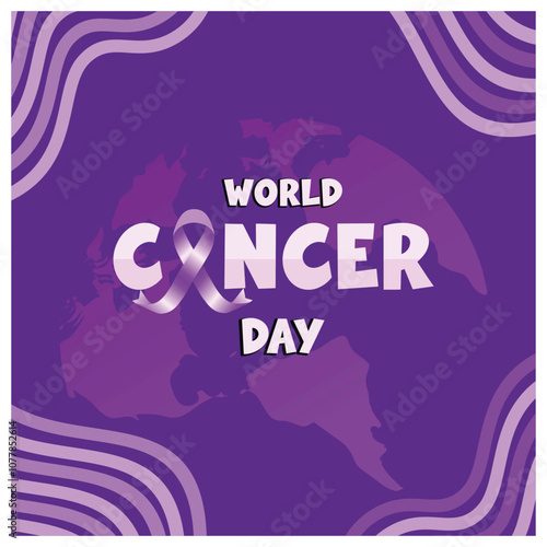 Close the care gap. World cancer awareness campaign. World Cancer Day concept. Flat vector illustration.