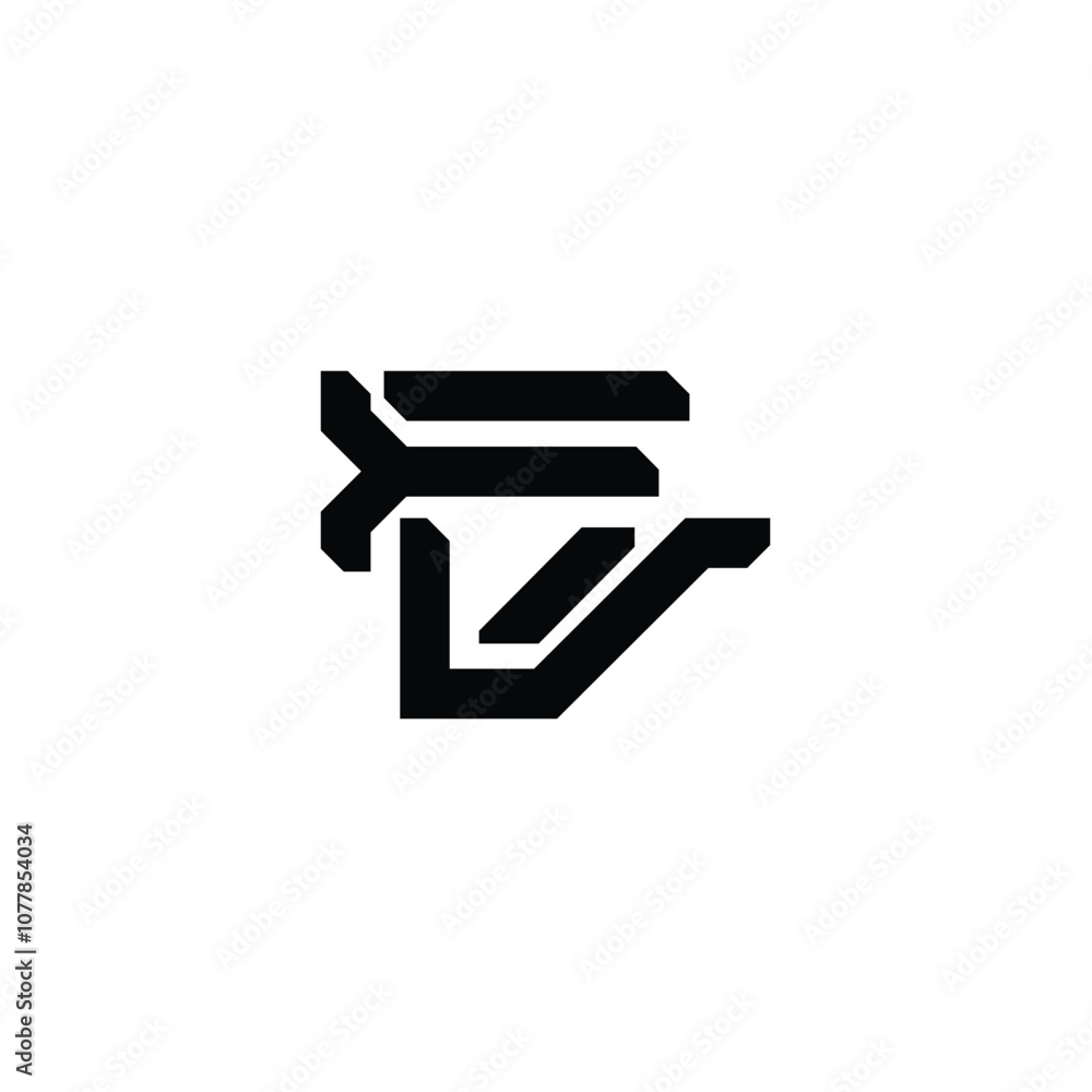 FV monogram logo design letter text name symbol monochrome logotype alphabet character simple logo FV monogram logo design letter text name symbol monochrome logotype alphabet character simple logo