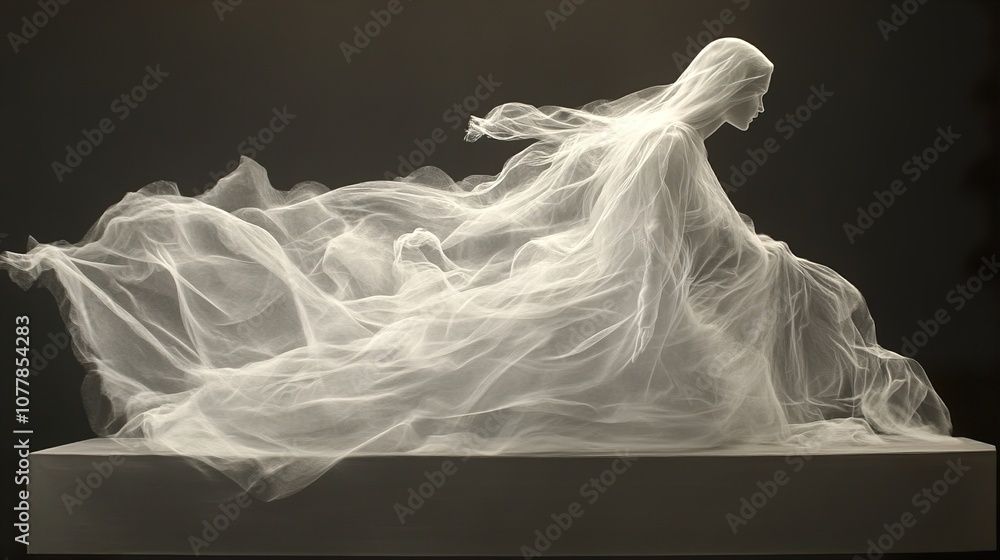 Ethereal Sculpture: A Study in Drapery and Form Ethereal Sculpture: A Study in Drapery and Form