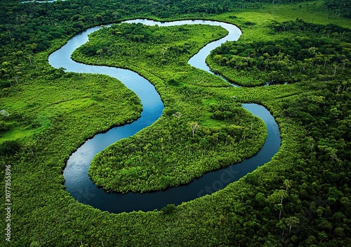 amazon rainforest shot worthy of national geographic award .generative ai photo