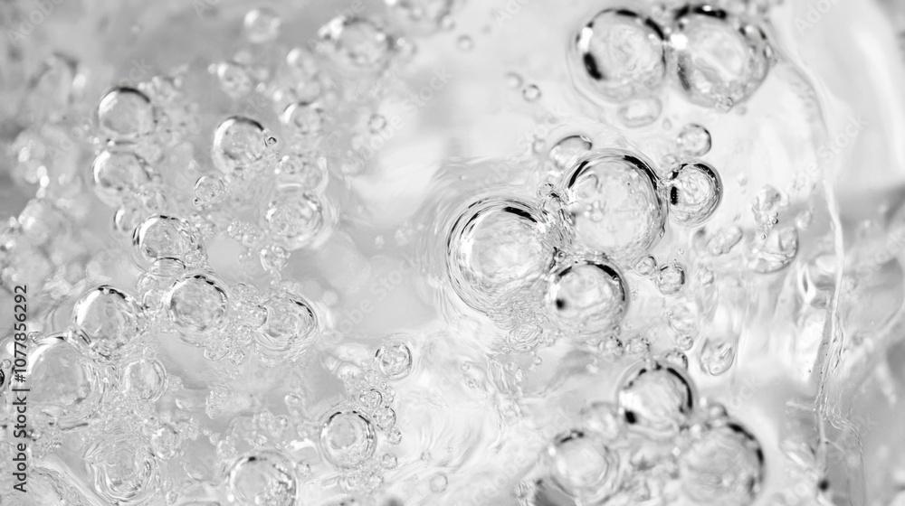 Bubbles in water on a white background. Shallow depth of field. Bubbles in water on a white background. Shallow depth of field.