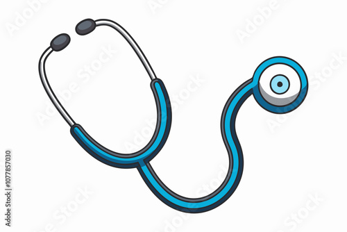 Flat isolated stethoscope vector illustration vector illustration