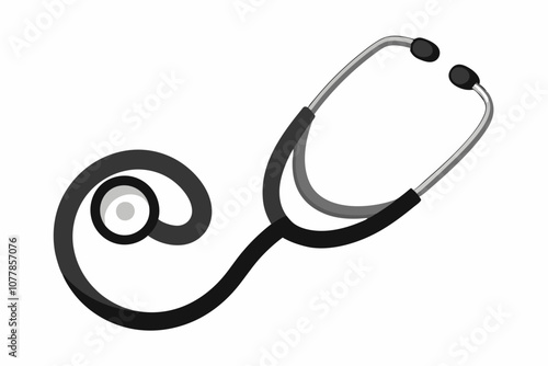 Flat isolated stethoscope vector illustration vector illustration