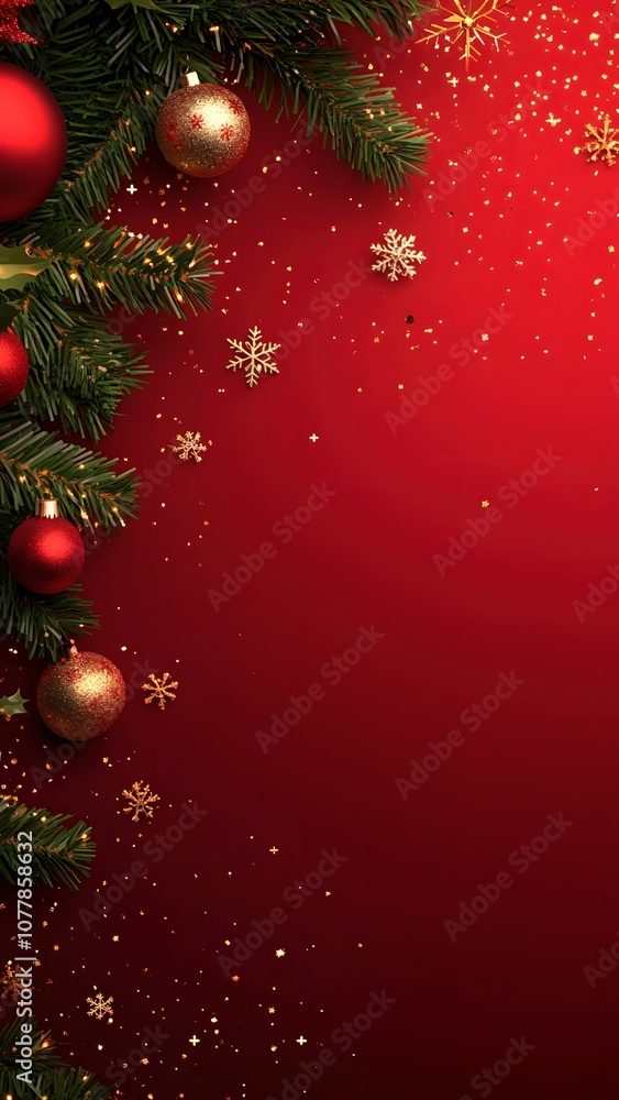 Red-toned Christmas decorative frame background Red-toned Christmas decorative frame background