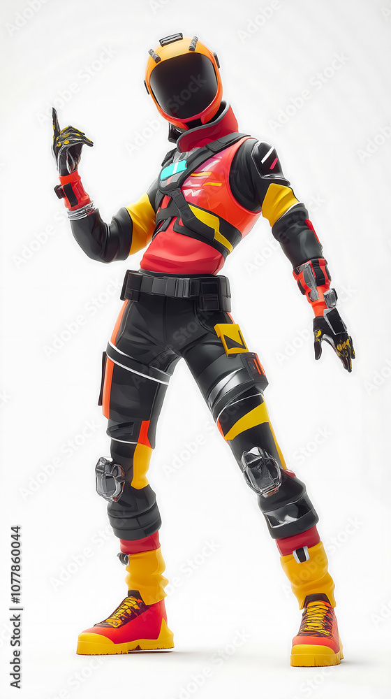  Fortnite A vibrant futuristic character with a bold color scheme Perfect for video game themed decor or a pop art collection